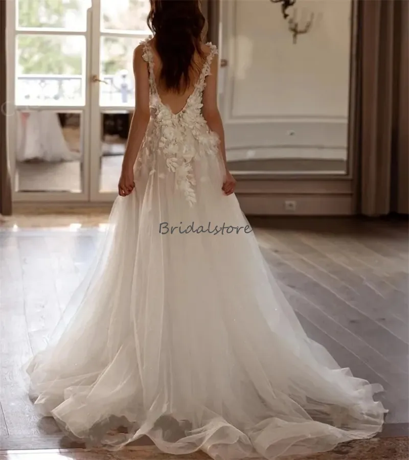 ethereal fairy wedding dress ACANTHUS, a Backless Fairy Wedding Dress in Silk Chiffon with Bow Closure –  Larimeloom main image 0