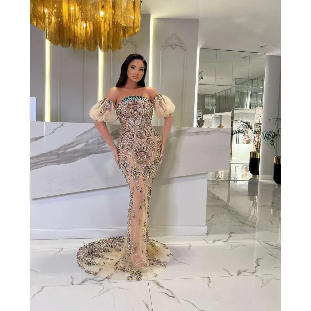 Trumpet/Mermaid Lace Prom Dress with Half Sleeves, High Neck, Sweep Train,  Beaded Appliques, and Built-in Bra from Dhgate Prom Dresses - price 515.56