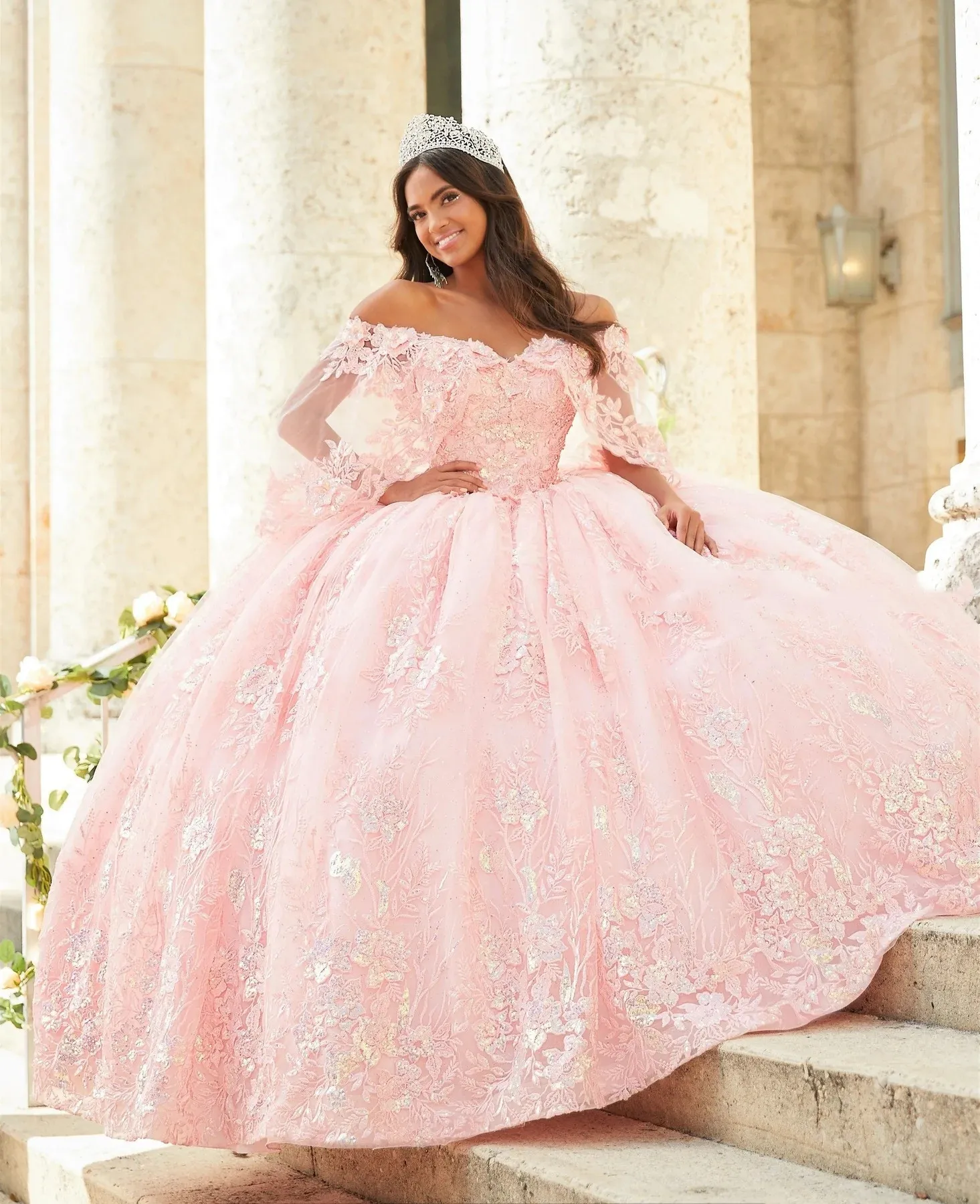 Save Big on Bulk Pink Ball Gown Quinceanera Dresses Pink Mexican  Quinceanera Dresses Ball Gown Sweetheart Tulle Appliques Sparkly Puffy  Charro Sweet
