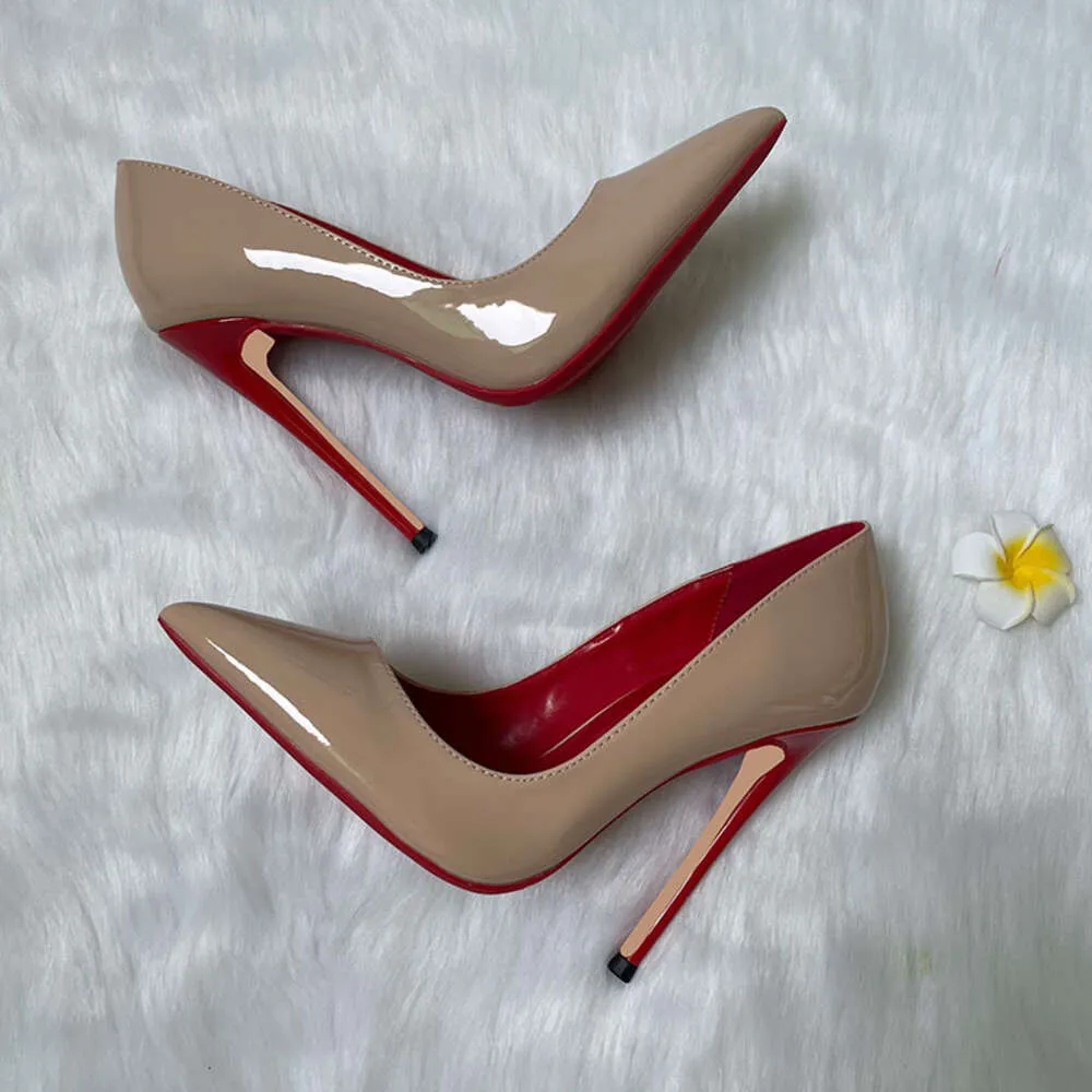 Bulk Pointed Toe Heels: Nude Patent Leather Heels, Classic Court Shoes ...
