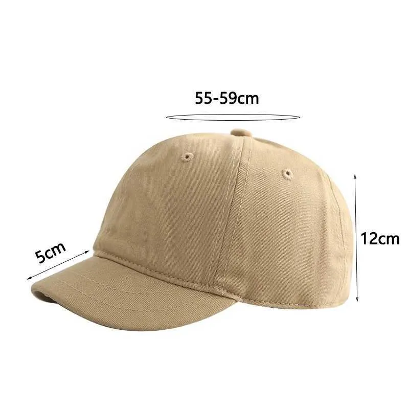 Ball Caps Japanese Short Brim Baseball Cap Canvas Soft Top