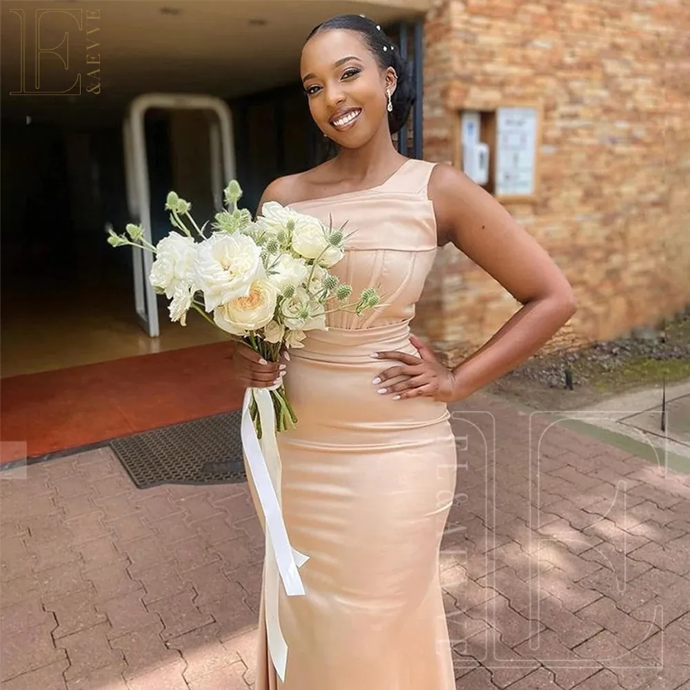 Champagne Satin One Shoulder Long Bridesmaid Wedding Party Dress with Zipper Back from Dhgate Bridesmaid Dress - price 215.29 Champagne Satin One Shoulder Long Bridesmaid Wedding Party Dress with Zipper Back from Dhgate Bridesmaid Dress - price 215.29