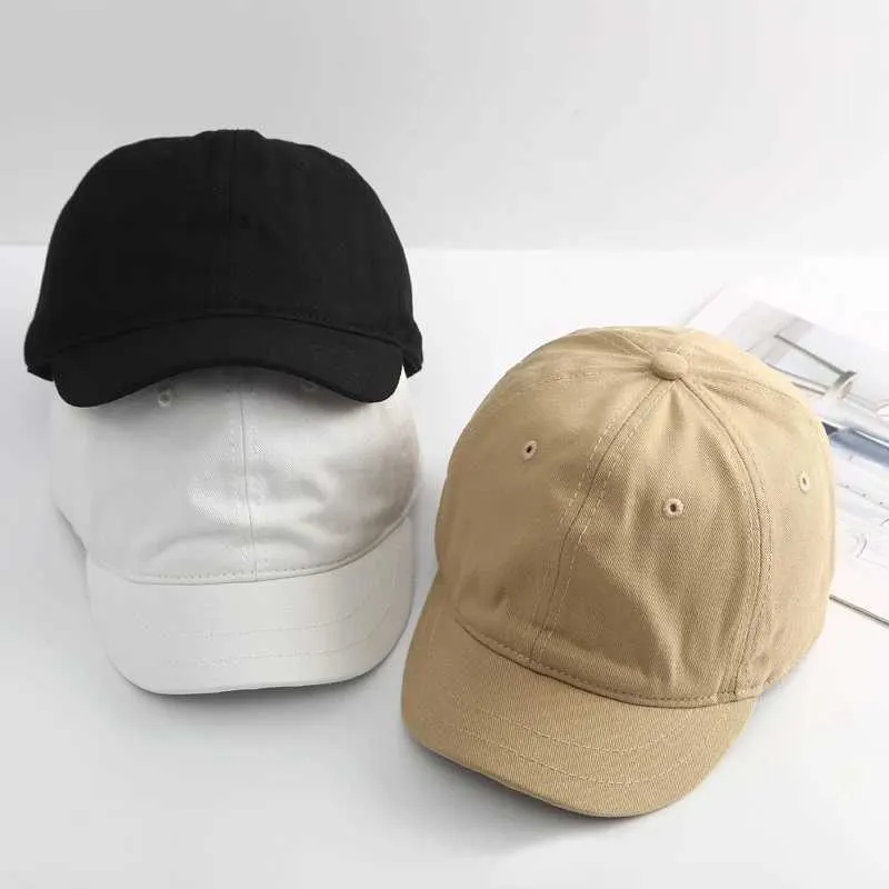 Ball Caps Japanese Short Brim Baseball Cap Canvas Soft Top
