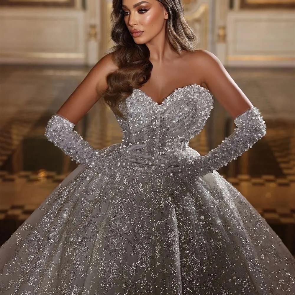 Sequin Bridal Dress Romantic Bridal Gowns, Sparkly... From Babydress126,  $506.07