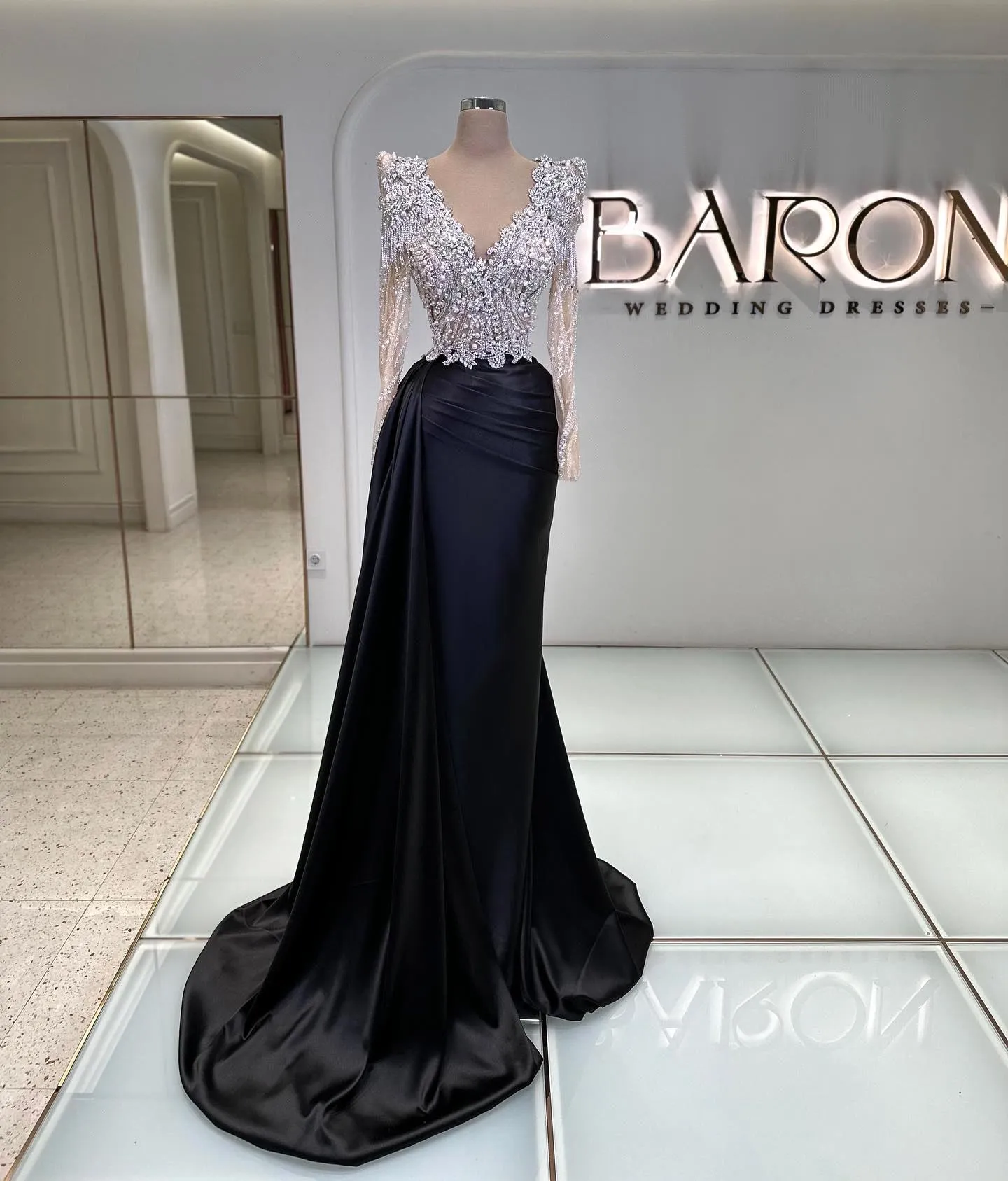green emerald velvet dress Stunning Blue Off-the-shoulder High Split Evening Dresses-Bridelily main image 1