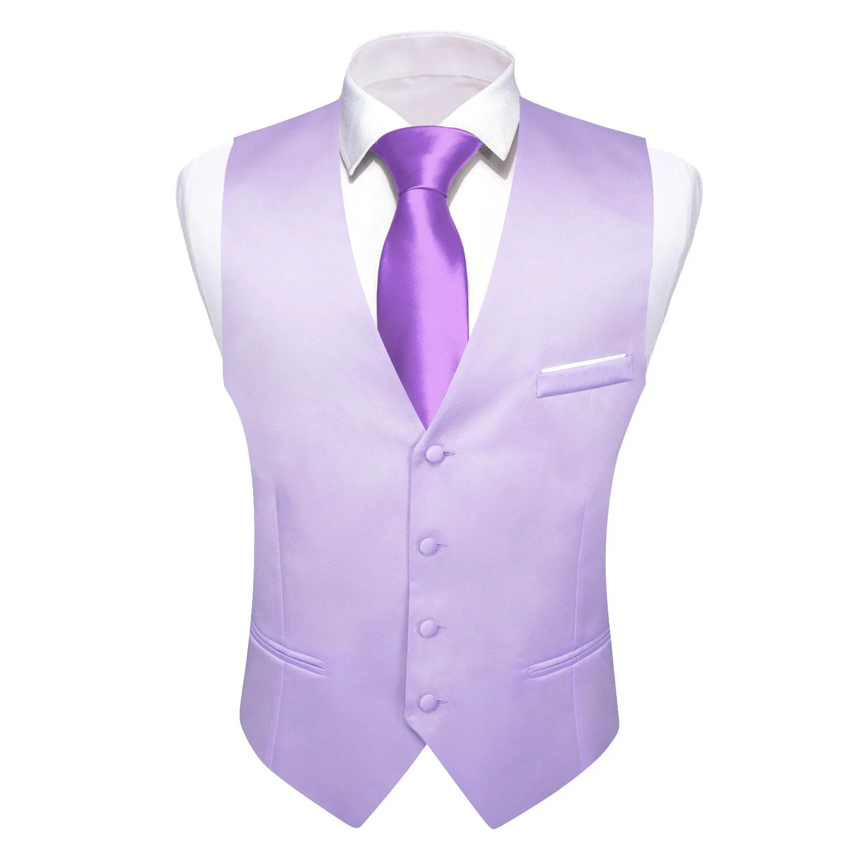 purple dress vest men Purple Vest and Tie Set