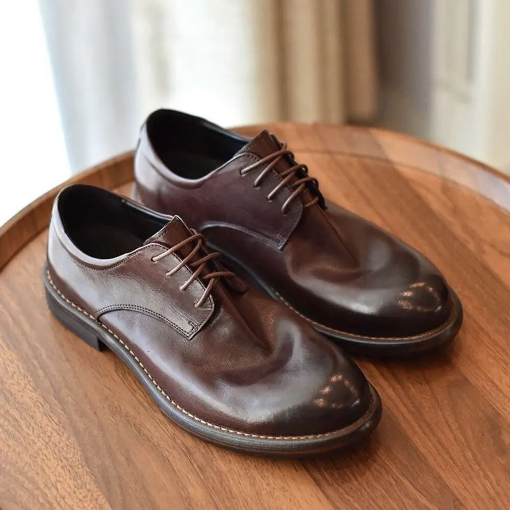 Handmade Goodyear Men's Leather Business Dress formal shoes for men with Washed, Comfortable Sole Handmade Goodyear Men's Leather Business Dress formal shoes for men with Washed, Comfortable Sole