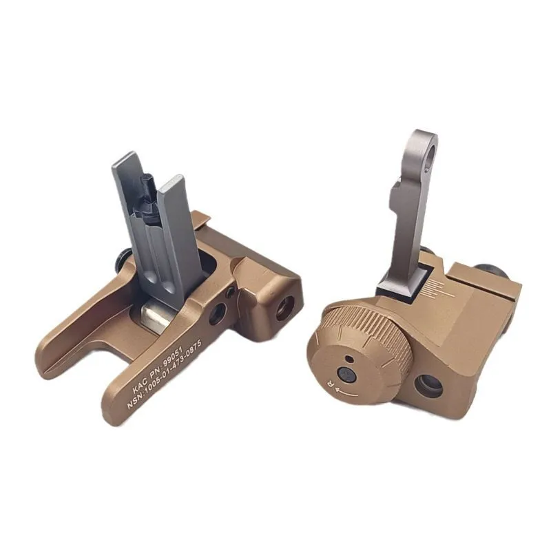 Tactical Hunting KAC Type SR16 300M Flip Up Folding BUIS Iron Rail