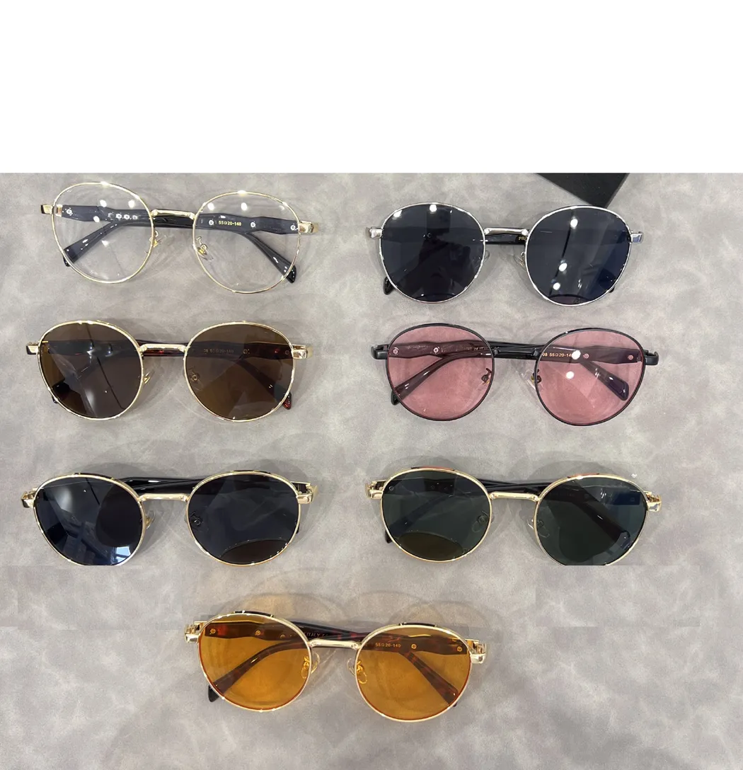 Classic Trendy Round Sunglasses UV400 Polycarbonate Frame Half-Frame Women main image 2