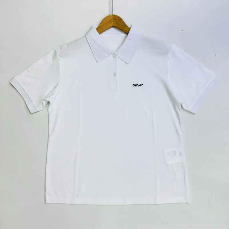DHgate.com:MIU 2024 Breathable Cotton Knitted Short-Sleeved