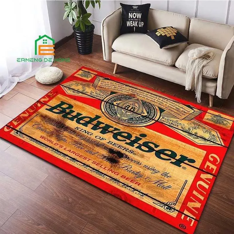 Wasted Youth BUDWEISER RUG　ラグマット Budweiser Wood Pattern Printed Carpet Non-Slip Floor Mat for