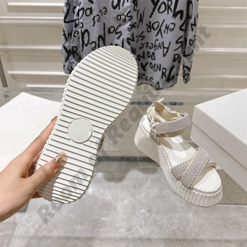 Nama 8cm Leather Platform Wedge Sandals - Elegant Adjustable