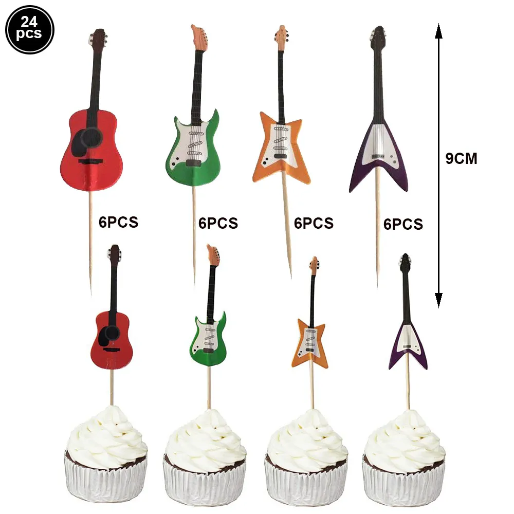 Drums Drum Set Party Pack 36 Edible Cup Cake Toppers Band