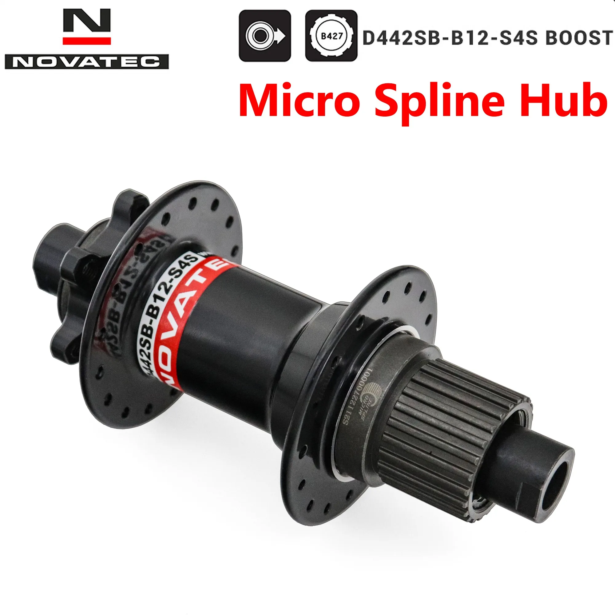 Novatec 142 X 12mm Thru Axle Novatec D442SB-B12 Boost Rear Hub