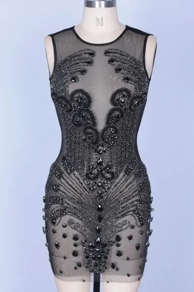Black Sheer Crystal Prom Dresses For Black Girls: Sexy See Through African  American Cocktail Dresses For Birthday, Party, Homecoming J017 From  Jjsfashion, $147.94 | DHgate.Com