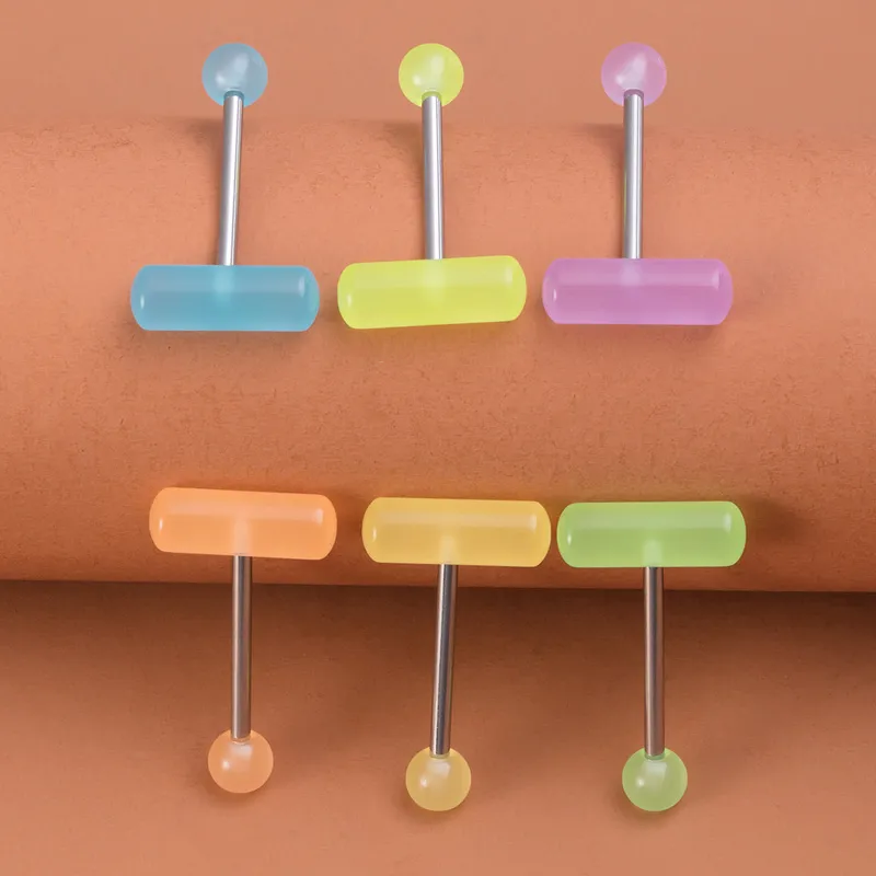 Acrylic Pill Pill Shaped Tongue Piercing Tongue Rings For Women