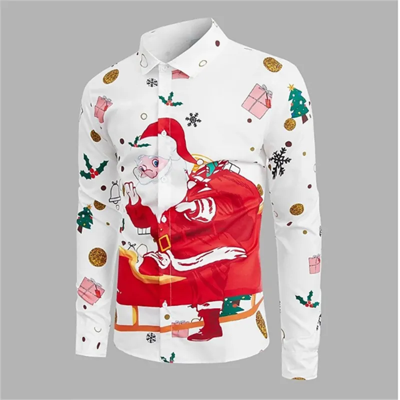 Christmas 3D Printed Long Sleeve Shirts For Men Oversized Holiday Party Tops From Homepro19 42.67 DHgate.Com