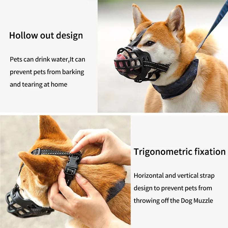 Reflective Adjustable Dog Muzzle With Strong Basket Breathable Anti Chewing Mask For AntiBiting And Dog Muzzle Pet Barn From Quanyuanfacai 10.52 DHgate.Com
