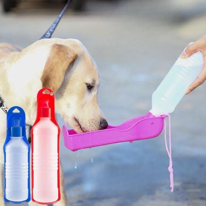 Bouteille D'eau Portable Pour Chien 2 En 1 - 550 Ml Eau + 100 G Nourriture, Filtre Charbon, Anti-fuite - 2