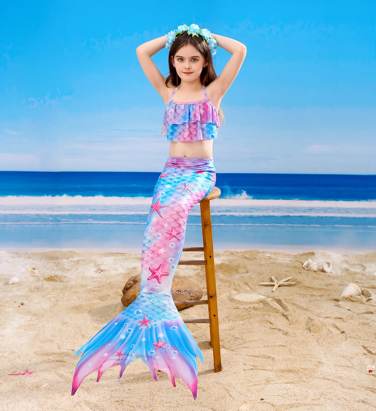 Mermaid Tail Swimsuit For Kids Girls 2024 Cosplay Costume Bathing Suit Set From Ddmydec 26.62 DHgate.Com