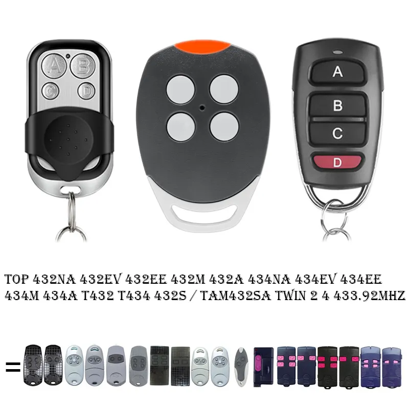 7-Pack 433MHz Universal Garage Door Remote Control Replacements, Fixed ...