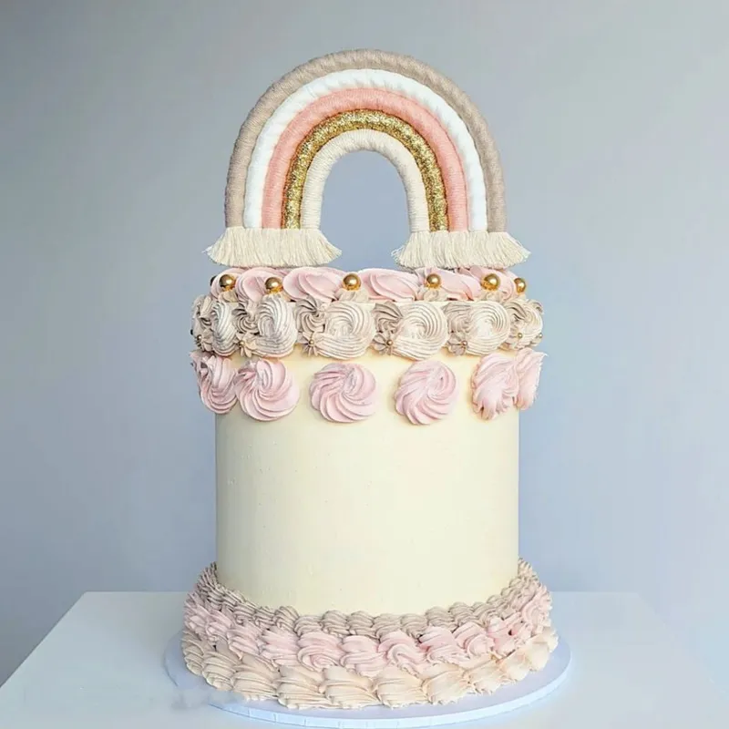 Rainbow Baby Shower Cake Baby And Rainbow Cake
