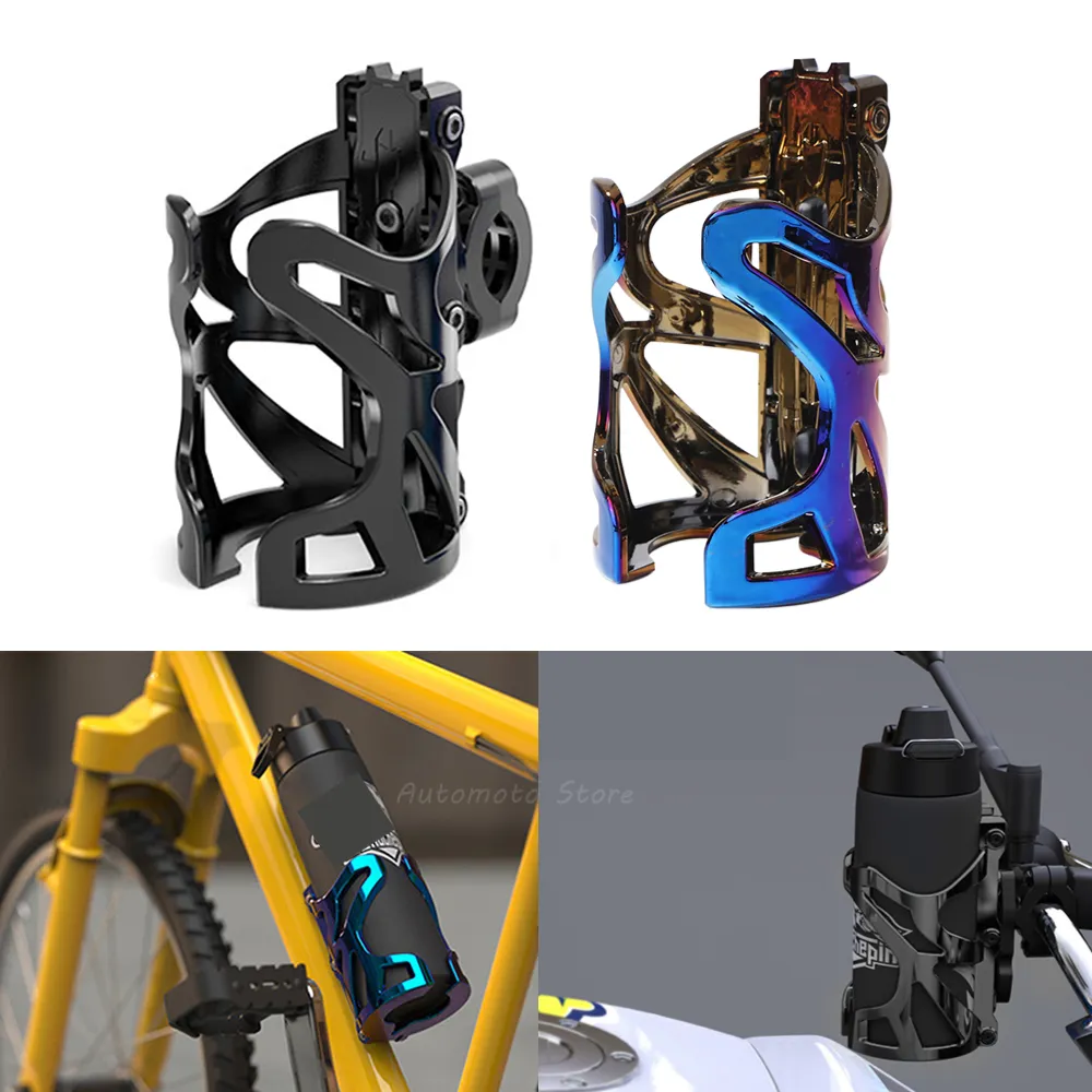Motorcycle Handlebar Cup Holder Mount - Adjustable For ATV, Bike, 17-32mm Bars