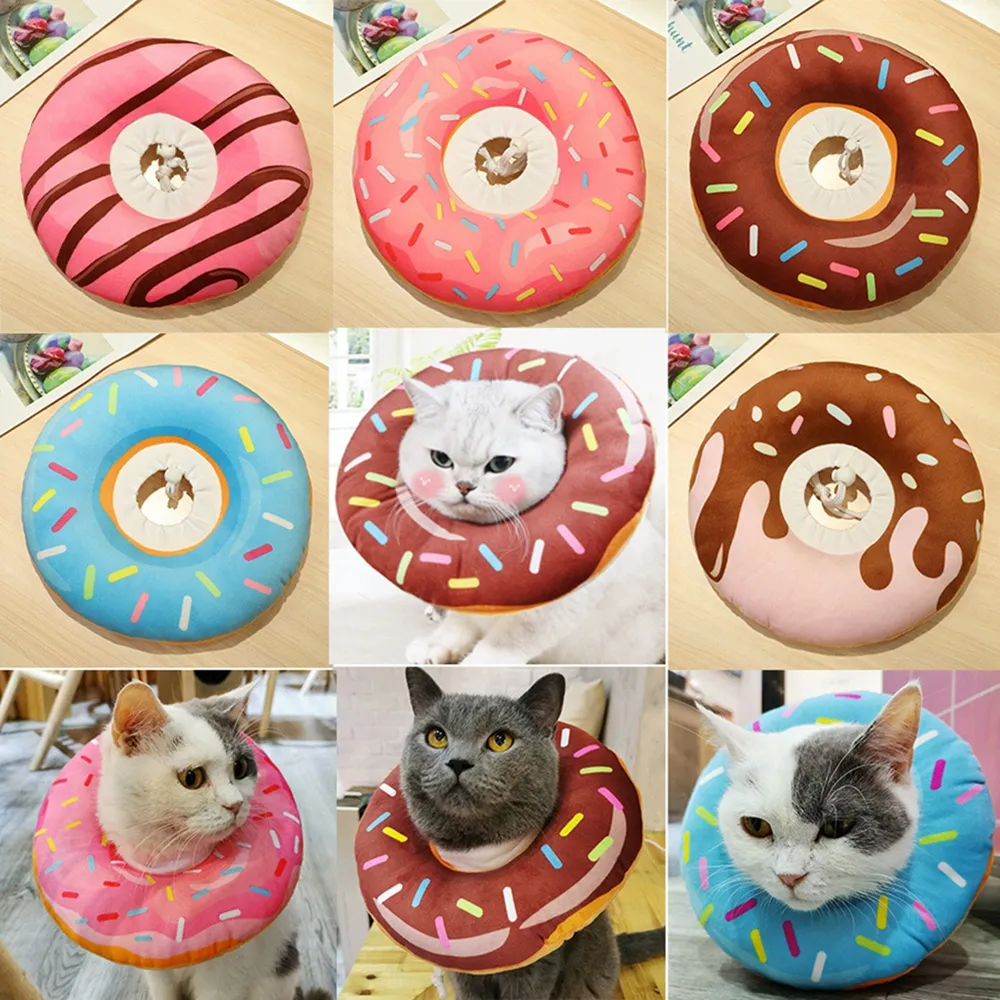 thumbnail image 2 of AlwaysHAdjustable Cat Recovery Collar, Cute Cat Donut Collar, Soft Cone Collars For Cat, Protective Cone Healing 2 of 11