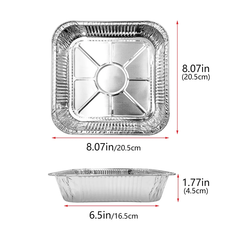 30 Pack 7 Inch Round Aluminum Foil Pans With Clear Lids Heavy Duty For Baking