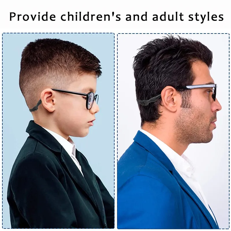 Adjustable No-Tail Glasses Straps - 3 Pack Eyewear Retainer For Sports & Activities (7.5-13.5 Inch)