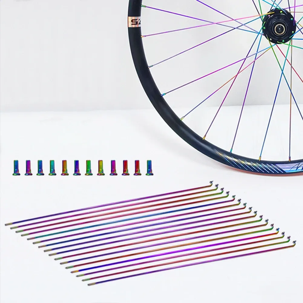 Rainbow Aluminum Alloy 275mm Bike Spokes With Nipples Set 14 Guage Sizes 259 261 263 271 273 275 291 293mm From Homepro6 33.64 DHgate.Com