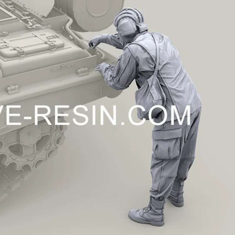 1/35 Scale Resin US Vehicle Crew Figures - Set Of 5 Unpainted, Unassembled Soldiers For Model Kits