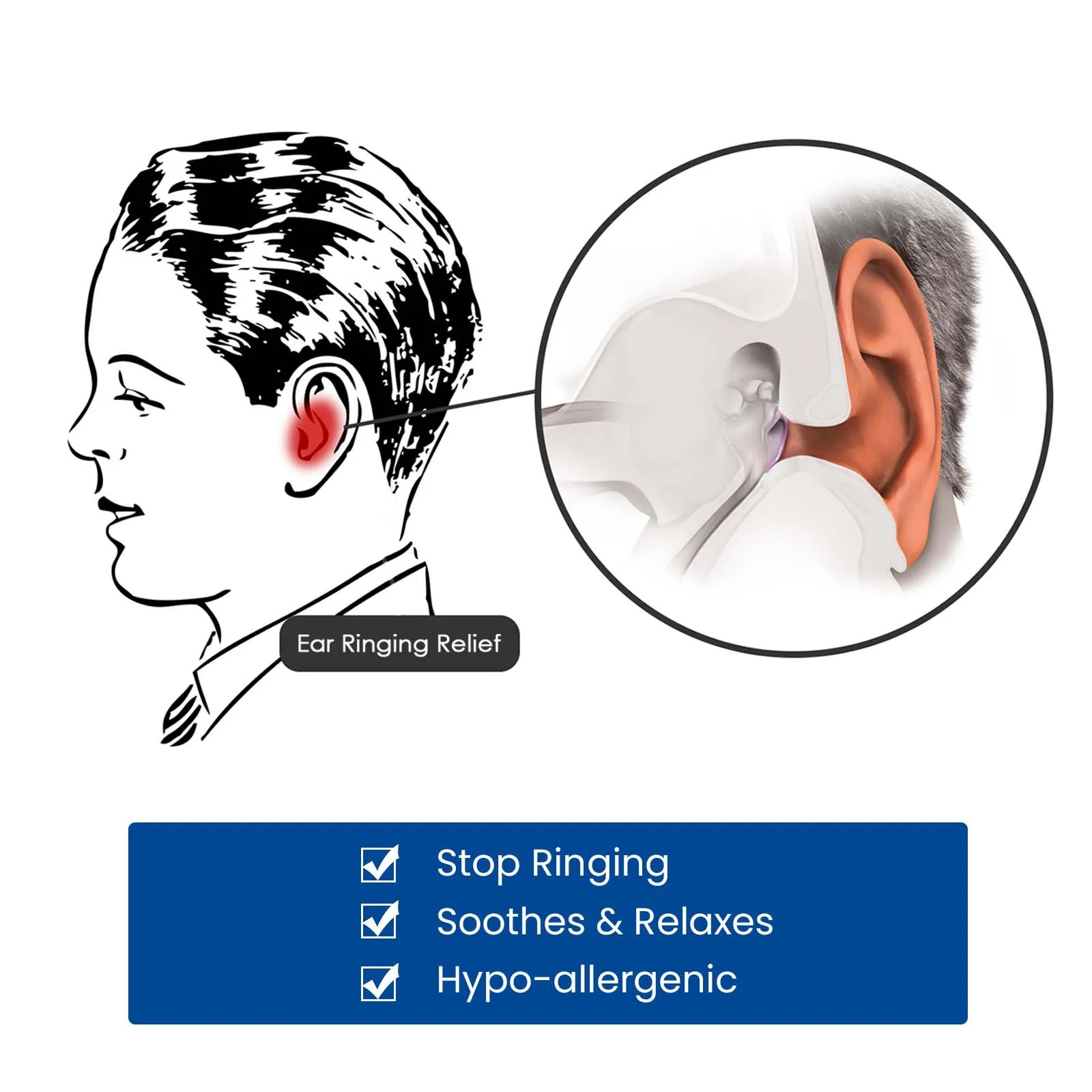 DHgate Magnetic Tinnitus Relief Clip Soothe Ringing Ears Improve Hearing and De stress Health Beauty