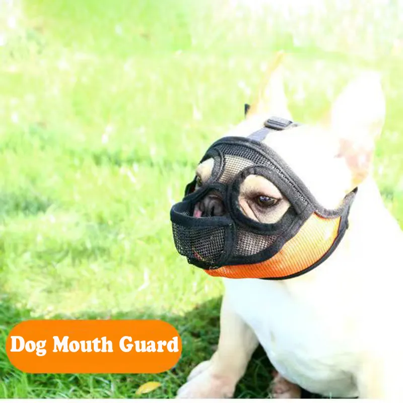 Bulldog French Ying Dou Pet Muzzle Short Mouth Dog Anti-bite Anti-eating Mask_voghion.com