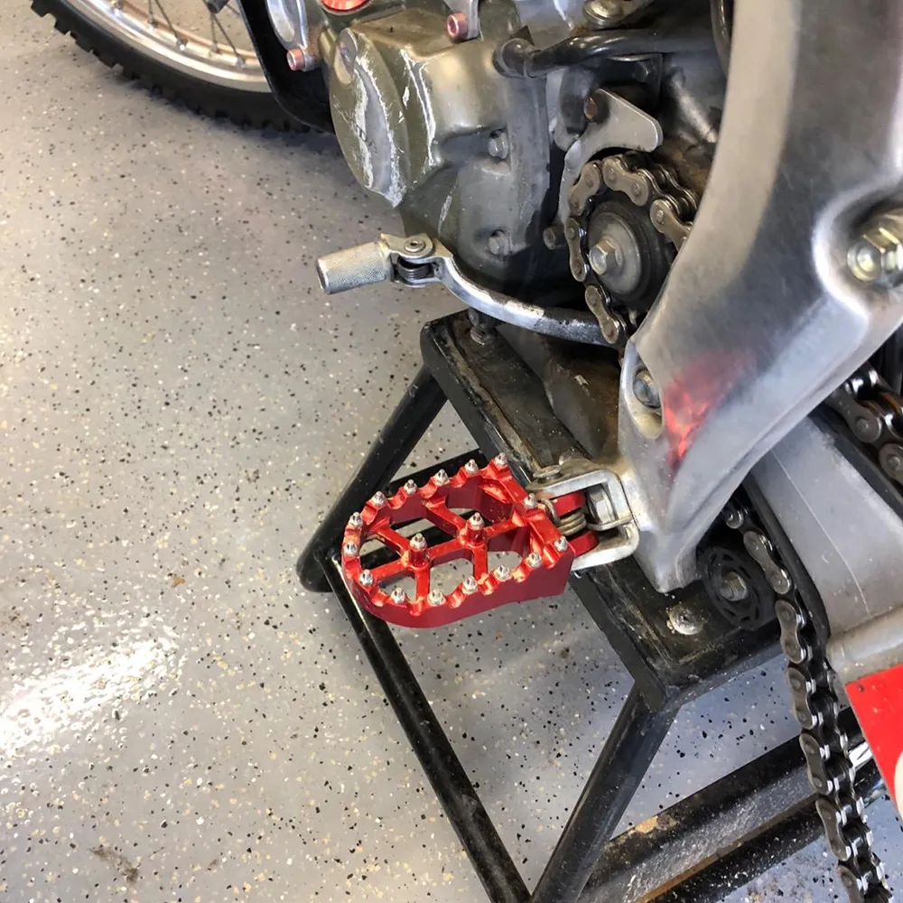 Dirt Bike Foot Pegs - CNC Aluminum, Electroplated Blue, For CRF250R CRF450R KX250F KX450F Models - View #7