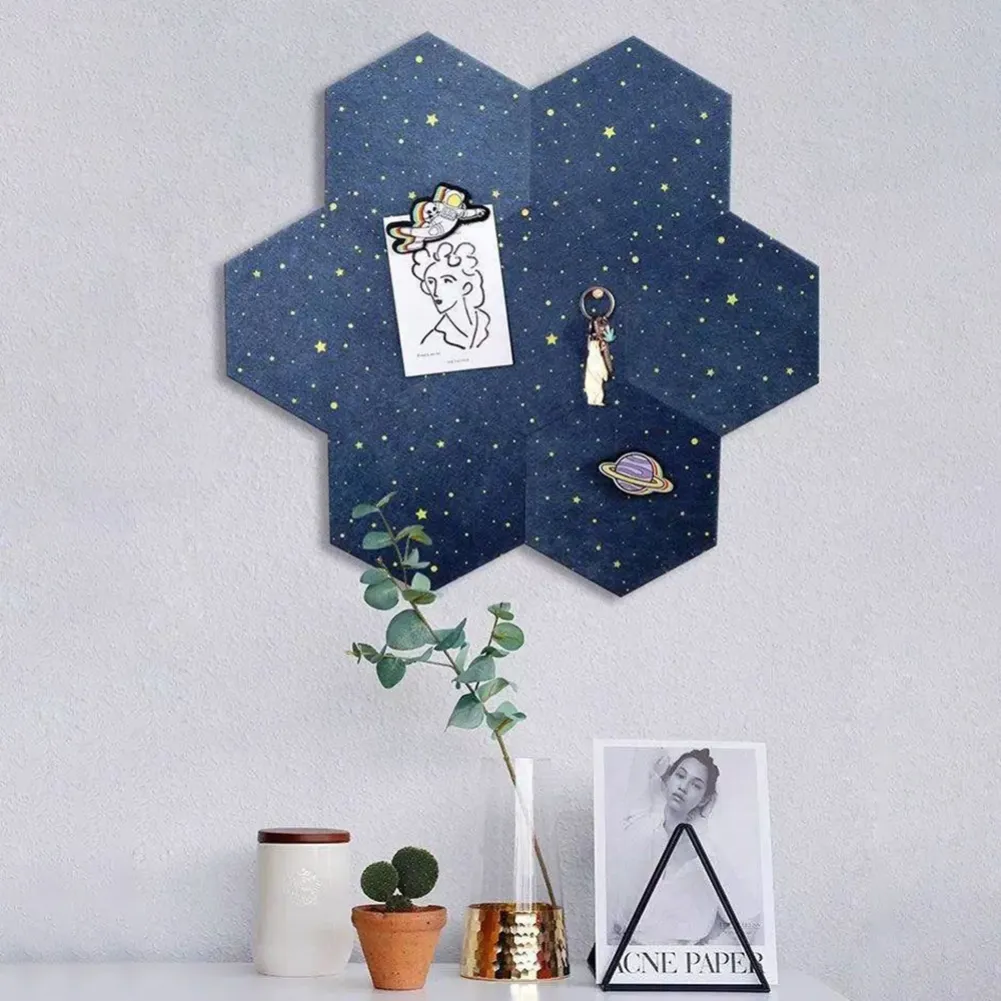 DIY Hexagonal cork board sticker Board for Room Wall Decor