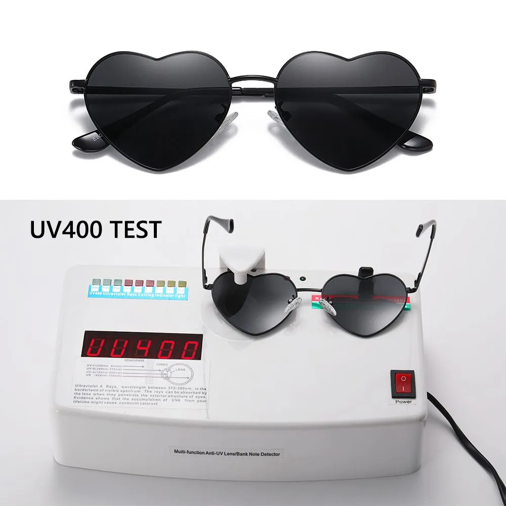 Vintage Polarized Heart sunglasses for women for display picture 3