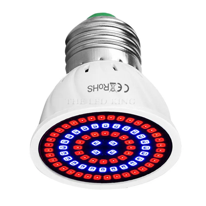 E27 Full Spectrum 220V LED Plant Grow Light Bulb with 48 to 80 LEDs for ...
