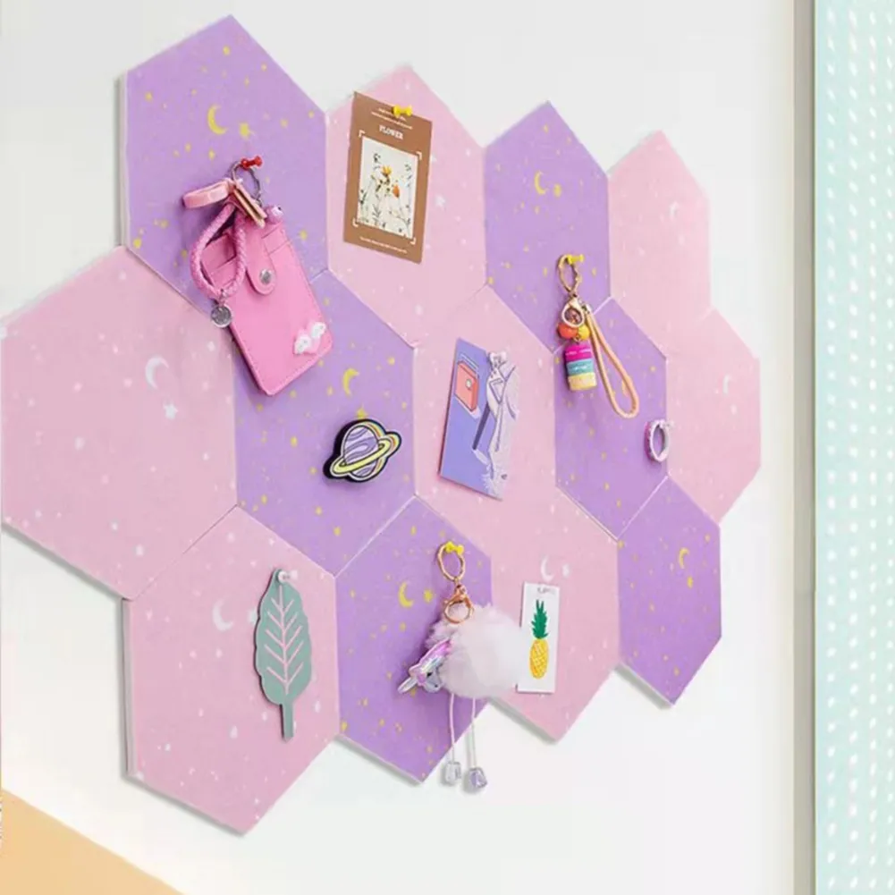 DIY Hexagonal cork board sticker Board for Room Wall Decor