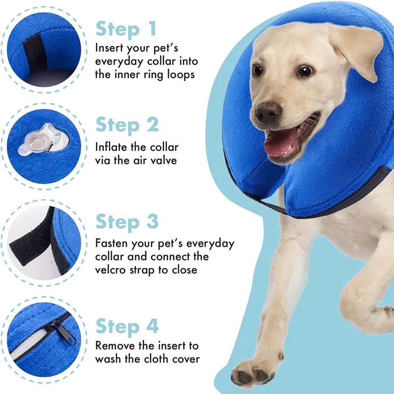 Wholesale Elizabethan Inflatable Soft Neck Pillow For Dogs For Small Large Dogs And Cats Perfect For Surgery And Recovery At Only 12.99 DHgate.Com