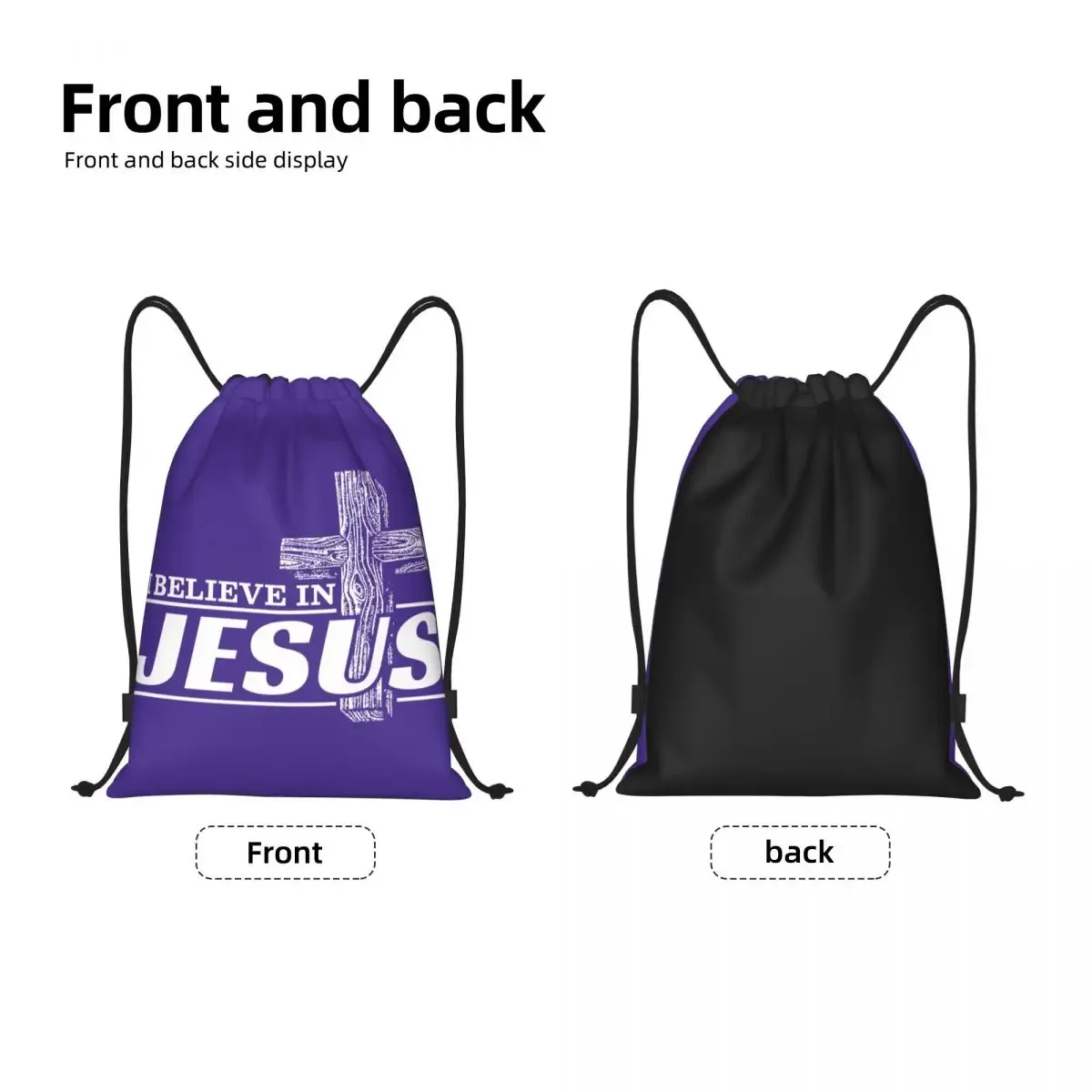 Religious Drawstring Backpacks Bulk Christian Gift Bags Bible Verse Cross Religious Drawstring Bags - Etsy main image 2