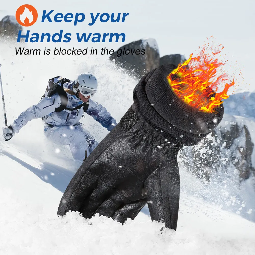 Winter Insulated Touchscreen Skiing Gloves for Men: Waterproof