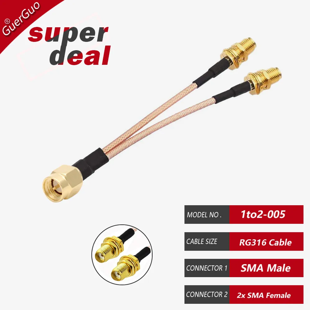 SMA Male To Female Right Angle Connector - QTY 1