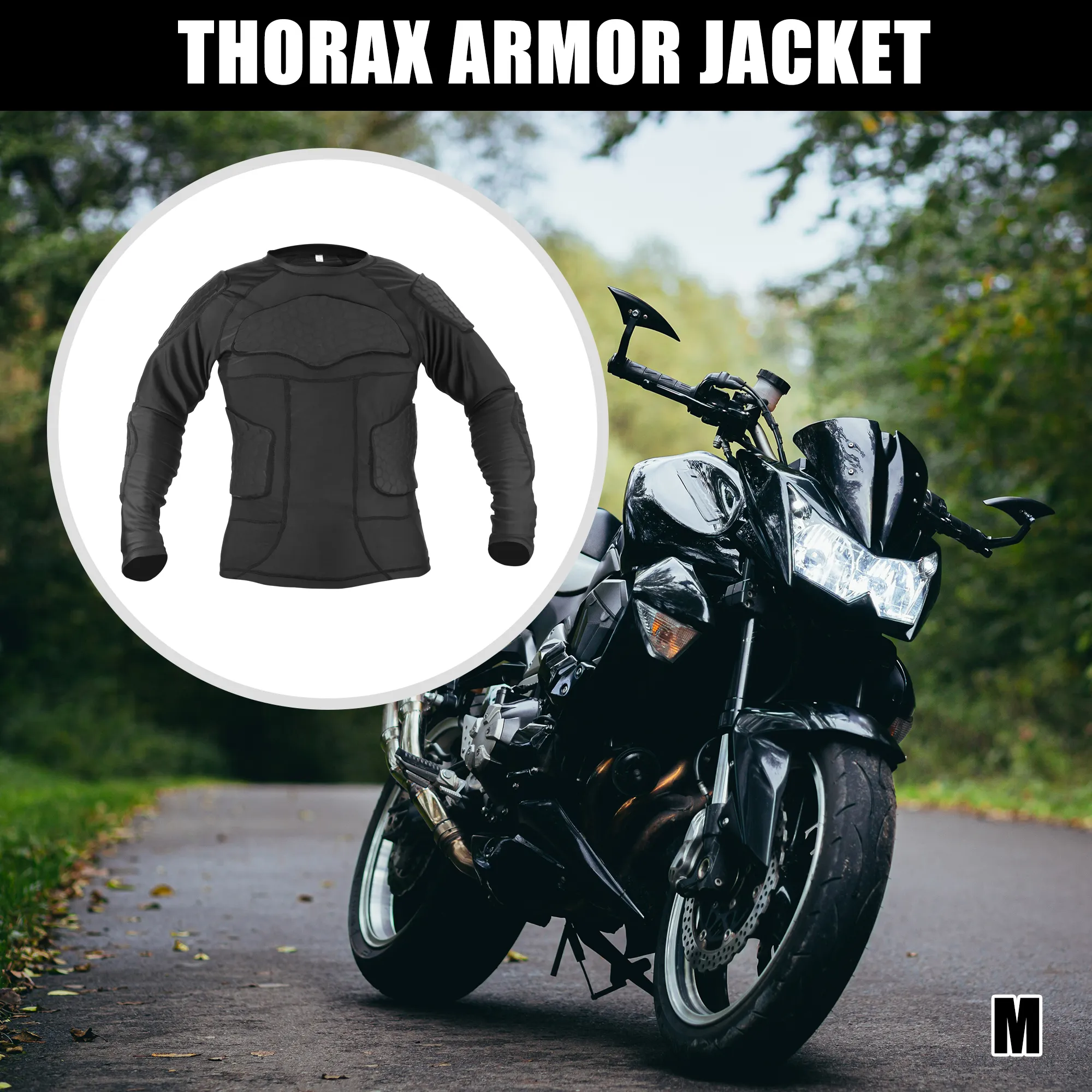 Motoforti Motorcycle Protective Jacket with Full Body Armor Thorax 