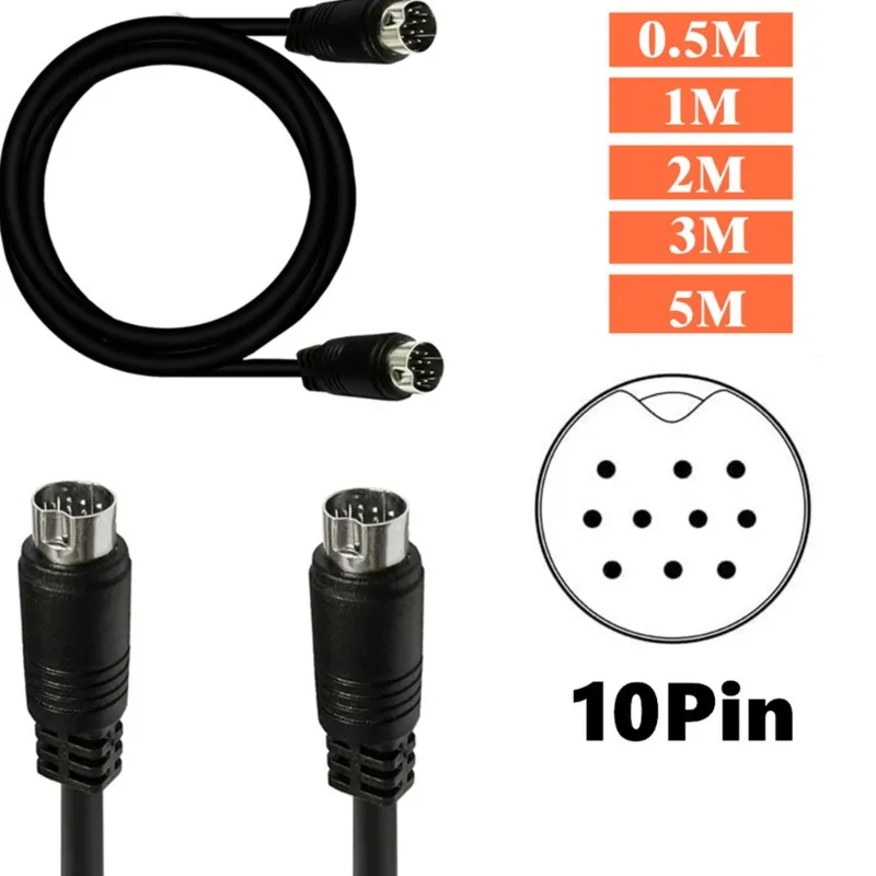 Cavo S-Video 10 Pin Maschio-Femmina – Per Proiettore VCR, Lunghezze 0.5/1/1.5/3m, Connettore DIN!