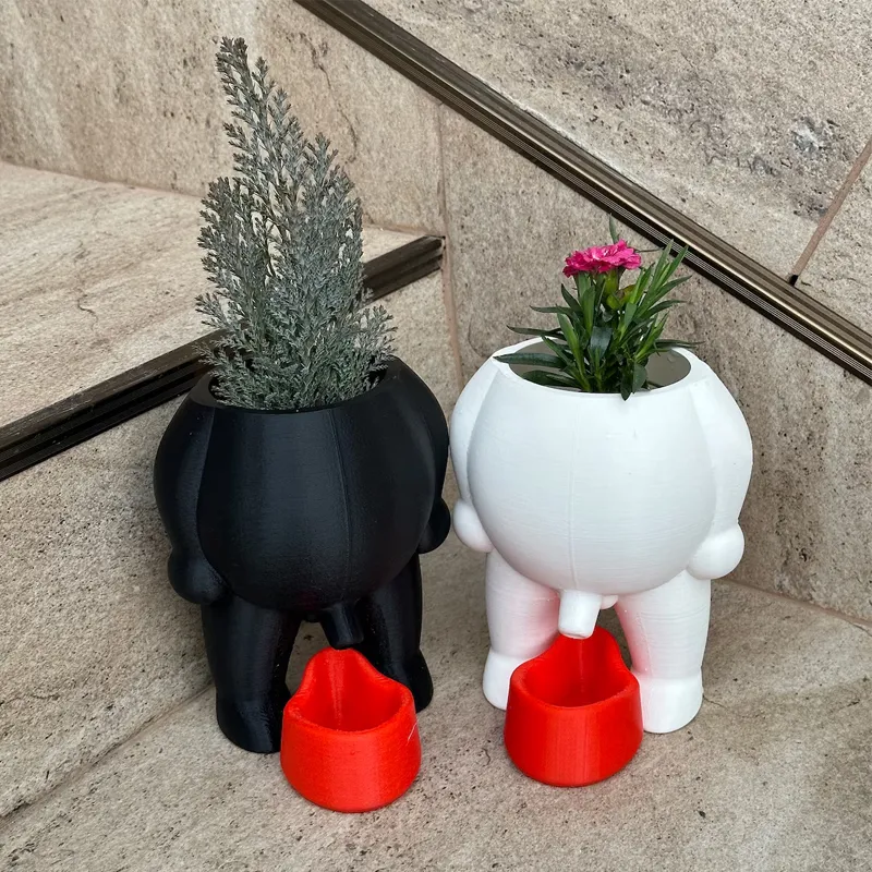 Cute 3D Printed cactus planter pot for Indoor Peeing...