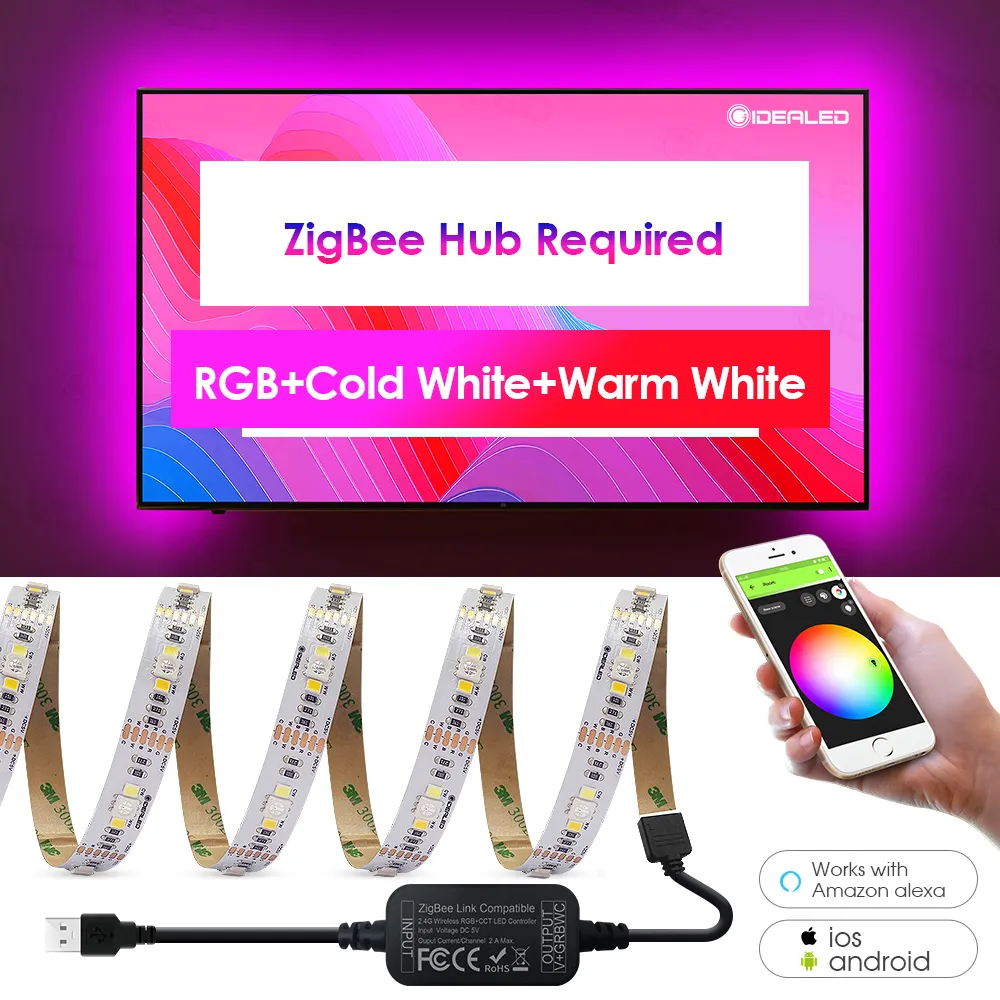 Smart TV ZigBee LED RGB+CCT Strip Light Controller 5V... From Ddmyearth ...