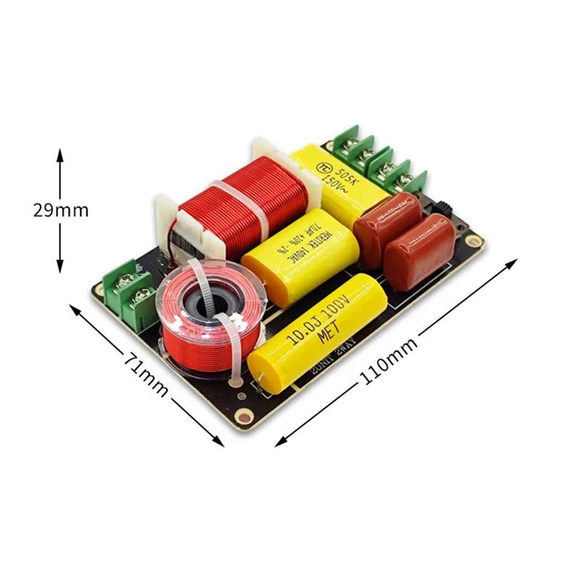 DriSentri 5 Way Crossover Speaker, 250W 5 Way 2 Treble & 2