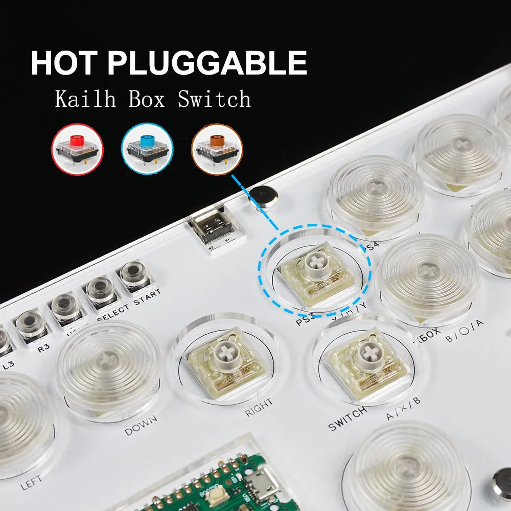 Hitbox Compact Compact Game Stick Console - Slim Hitbox Fightstick Style Controller ...