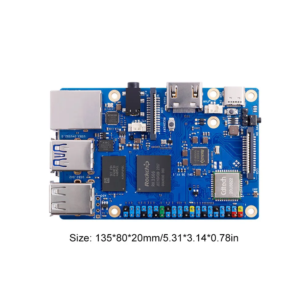 For Orange Pi 3B 2GB/4GB/8GB RAM Single Board Computer RK3566 64Bit Up To 1.8GHz Gigabit Ethernet WIFI BT 5.0 Development Board